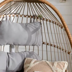 Toluca Hanging Outdoor Boho Egg Chair With Cushion - Saracina Home 18 Toluca Hanging Outdoor Boho Egg Chair With Cushion - Saracina Home -Sunnydaze Decor Store GUEST 7eed0518 bad6 4cd1 a650 d634081f74f9