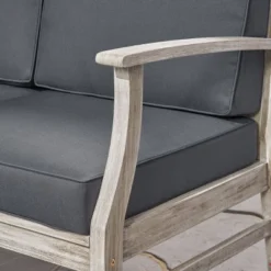 Perla 4pc Acacia Wood Sectional Sofa Light Gray/Dark Gray - Christopher Knight Home 9 Perla 4pc Acacia Wood Sectional Sofa Light Gray/Dark Gray - Christopher Knight Home -Sunnydaze Decor Store GUEST 7fa27e85 e27b 489e 989b 9137f601c8a8