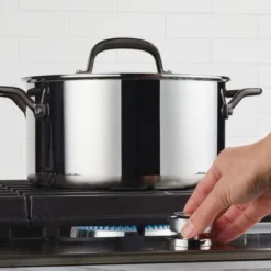 KitchenAid 6qt 5-Ply Clad Stainless Steel Induction Stockpot With Lid Silver