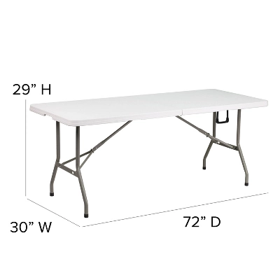Flash Furniture 8'x8' Pop Up Event Canopy Tent With Carry Bag And 6-Foot Bi-Fold Folding Table With Carrying Handle - Tailgate Tent Set 6 Flash Furniture 8'x8' Pop Up Event Canopy Tent With Carry Bag And 6-Foot Bi-Fold Folding Table With Carrying Handle - Tailgate Tent Set - Image 4