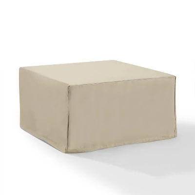 Outdoor Square Table & Ottoman Furniture Cover - Tan - Crosley 3 Outdoor Square Table & Ottoman Furniture Cover - Tan - Crosley