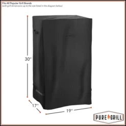 Pure Grill 30-inch Smoker BBQ Grill Cover For Electric Vertical Smokers, Universal Fit Cover 19" X 17" X 30" 12 Pure Grill 30-inch Smoker BBQ Grill Cover For Electric Vertical Smokers, Universal Fit Cover 19" X 17" X 30" -Sunnydaze Decor Store GUEST 80d33525 dc41 499d 9137 042f3e31fca8