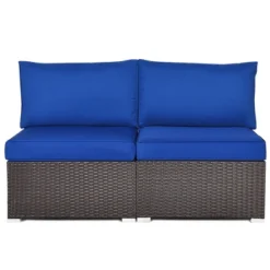 Costway 2PCS Patio Rattan Armless Sofa Sectional Furniture 16 Costway 2PCS Patio Rattan Armless Sofa Sectional Furniture -Sunnydaze Decor Store GUEST 8179fc51 062d 49f3 8537 06b472f7c43c