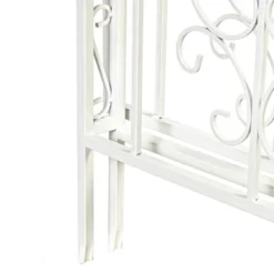Evergreen Montebello Iron Garden Arbor, White- 53 X 84 X 23 Inches Fade And Weather Resistant Outdoor Decor -Sunnydaze Decor Store GUEST 81d1038c c8c1 4bf6 9d03 2d11df417439
