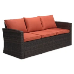 6pc Wicker Outdoor Conversation Set - Orange - EDYO LIVING 20 6pc Wicker Outdoor Conversation Set - Orange - EDYO LIVING -Sunnydaze Decor Store GUEST 82d32a92 472a 4e48 bedc d1b30b8a0a78