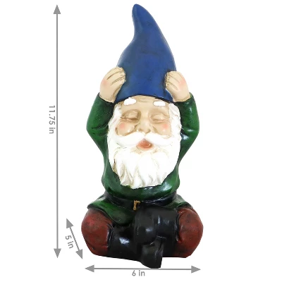 Sunnydaze Decor Sunnydaze Sage The Yoga Garden Gnome Lightweight Indoor/Outdoor Resin Lawn And Garden Statue - 11" H 7 Sunnydaze Decor Sunnydaze Sage The Yoga Garden Gnome Lightweight Indoor/Outdoor Resin Lawn And Garden Statue - 11" H - Image 5