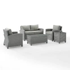 5pc Bradenton Outdoor Steel Conversation Set Gray - Crosley 15 5pc Bradenton Outdoor Steel Conversation Set Gray - Crosley -Sunnydaze Decor Store GUEST 8383ac2d 1f23 438b b8e7 443de800a3fe