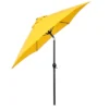 9' X 9' Aluminum Market Patio Umbrella With Crank Lift And Push Button Tilt Yellow - Astella