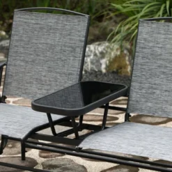 Gardenised Two Person Outdoor Double Swing Glider Chair Set With Center Tempered Glass Table, Loveseat Lawn Rocker Bench 15 Gardenised Two Person Outdoor Double Swing Glider Chair Set With Center Tempered Glass Table, Loveseat Lawn Rocker Bench -Sunnydaze Decor Store GUEST 840181e6 f4ba 401b 8069 fd9490950608