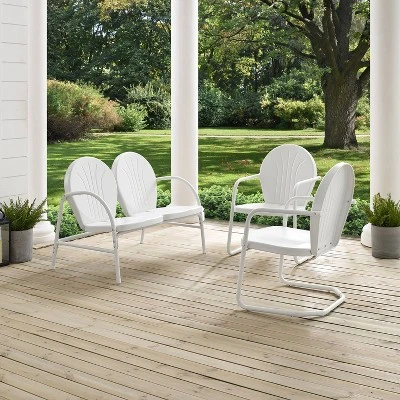 Griffith 3pc Outdoor Seating Set - White - Crosley 5 Griffith 3pc Outdoor Seating Set - White - Crosley - Image 3