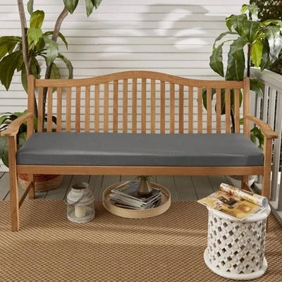 45"x17" Outdura Indoor/Outdoor Bench Cushion Moonbeam Steel - Sorra Home 3 45"x17" Outdura Indoor/Outdoor Bench Cushion Moonbeam Steel - Sorra Home