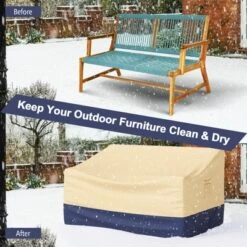 Costway Patio 60''x43'' 2-Seater Bench Loveseat Deep Sofa Cover Waterproof Handle Air Vent 18 Costway Patio 60''x43'' 2-Seater Bench Loveseat Deep Sofa Cover Waterproof Handle Air Vent -Sunnydaze Decor Store GUEST 84d82b84 4aae 41ce bf97 78b399845f2c