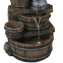 Sunnydaze Decor Sunnydaze 23"H Electric Polyresin Cozy Farmhouse Pump And Tiered Barrels Outdoor Water Fountain With LED Lights 15 Sunnydaze Decor Sunnydaze 23"H Electric Polyresin Cozy Farmhouse Pump And Tiered Barrels Outdoor Water Fountain With LED Lights -Sunnydaze Decor Store GUEST 85203bb6 ac31 45ab 8af0 a55619cdd14e