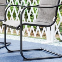 Patio Set With Steel Table With 1.57" Umbrella Hole & Padded Sling Arm Chairs - Captiva Designs 24 Patio Set With Steel Table With 1.57" Umbrella Hole & Padded Sling Arm Chairs - Captiva Designs -Sunnydaze Decor Store GUEST 8558704d 6621 422a 8702 4d0c5e9e62f7