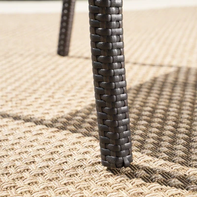 Sherman Oaks 6pc Aluminum/Wicker Patio Dining Set - Brown/White - Christopher Knight Home 7 Sherman Oaks 6pc Aluminum/Wicker Patio Dining Set - Brown/White - Christopher Knight Home - Image 5