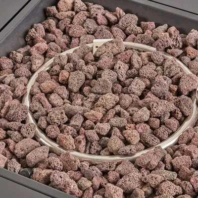 7pc Brava Acacia Patio Sectional Sofa Set With Fire Pit Gray - Christopher Knight Home 4 7pc Brava Acacia Patio Sectional Sofa Set With Fire Pit Gray - Christopher Knight Home - Image 2