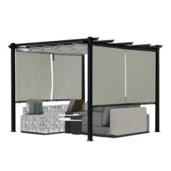 Aoodor 10 X 10 Ft Outdoor Pergola With Retractable Canopy, Aluminum Frame, 4 Pieces Patio Sun Shade Shelter For Backyard, Deck -Sunnydaze Decor Store GUEST 8680589f 34db 4d60 9ed9 85d9c6f25831