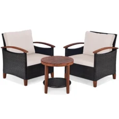 Tangkula 3-Piece Patio Rattan Bistro Set Acacia Wood Frame Sofa And Side Table 19 Tangkula 3-Piece Patio Rattan Bistro Set Acacia Wood Frame Sofa And Side Table -Sunnydaze Decor Store GUEST 86c8607f 9aab 4bcc a39d 1a649476e90d
