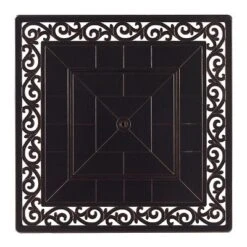 5pc Outdoor Dining Set With 42" Aluminum Square Damask Design Fire Table & Deep Seating Swivel Rocking Chairs - Oakland Living 18 5pc Outdoor Dining Set With 42" Aluminum Square Damask Design Fire Table & Deep Seating Swivel Rocking Chairs - Oakland Living -Sunnydaze Decor Store GUEST 86efc1ca 8dc7 4ce3 837d a10d7e6f166b