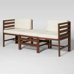 3pc Modular Acacia Wood Patio Chat Set With Cushions - Saracina Home 41 3pc Modular Acacia Wood Patio Chat Set With Cushions - Saracina Home -Sunnydaze Decor Store GUEST 87867d10 2ed7 4519 8f7f 353e1fd3ffa4