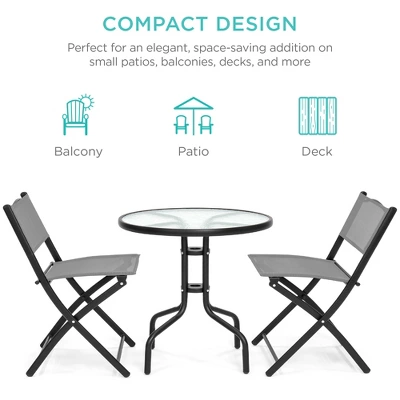 Best Choice Products 3-Piece Bistro Set 3 Best Choice Products 3-Piece Bistro Set