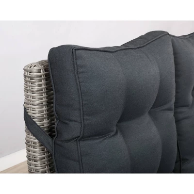 Monaco 3pc Set With 2 Seat Reclining Bench & 2 Ottomans - Gray - Alaterre Furniture 12 Monaco 3pc Set With 2 Seat Reclining Bench & 2 Ottomans - Gray - Alaterre Furniture - Image 10