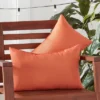 Set Of 2 Outdoor Lumbar Throw Pillows Rust - Kensington Garden -Sunnydaze Decor Store GUEST 892b2108 55da 4adf aadd 014f6cb62242