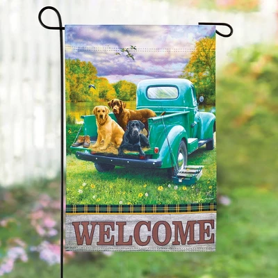 Collections Etc Dogs In Vintage Truck Bed Welcome Garden Flag 3 Collections Etc Dogs In Vintage Truck Bed Welcome Garden Flag