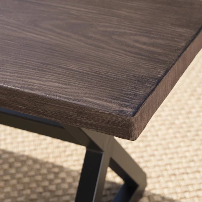 Sherman Oaks 6pc Aluminum/Wicker Patio Dining Set - Brown/White - Christopher Knight Home 4 Sherman Oaks 6pc Aluminum/Wicker Patio Dining Set - Brown/White - Christopher Knight Home - Image 2