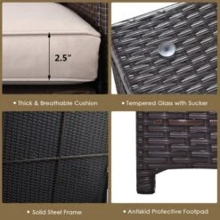 Costway 4PCS Outdoor Patio Rattan Furniture Set Cushioned Loveseat Storage Table 18 Costway 4PCS Outdoor Patio Rattan Furniture Set Cushioned Loveseat Storage Table -Sunnydaze Decor Store GUEST 8c7972d0 a5b0 40dd a5d1 0a5b75d3ead8