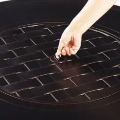 5pc Set With 44" Outdoor Round Aluminum Fire Table & 4 Deep Seating Swivel Rocking Chairs & Wind Blocker Lid - Oakland Living -Sunnydaze Decor Store GUEST 8d0c8964 0664 41f5 9c00 3f149900d6f8 1