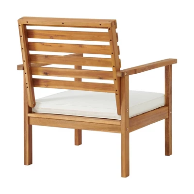 Orwell 2pk Acacia Wood Patio Chairs With Cushions - Natural - Alaterre Furniture 7 Orwell 2pk Acacia Wood Patio Chairs With Cushions - Natural - Alaterre Furniture - Image 5