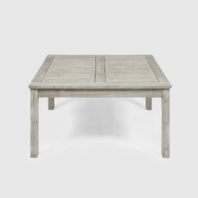 Perla 4pc Acacia Wood Sectional Sofa Light Gray/Dark Gray - Christopher Knight Home 7 Perla 4pc Acacia Wood Sectional Sofa Light Gray/Dark Gray - Christopher Knight Home - Image 5