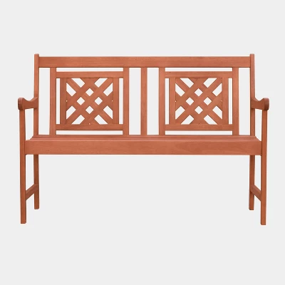 Malibu 3pc Rectangle Wood Outdoor Patio Dining Set - Tan - Vifah 4 Malibu 3pc Rectangle Wood Outdoor Patio Dining Set - Tan - Vifah - Image 2