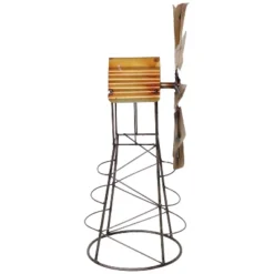 Sunnydaze Decor Sunnydaze Golden Metal Windmill Outdoor Garden Art Statue - 26 In. -Sunnydaze Decor Store GUEST 8e08b6e2 510b 4017 a7fb d77a18e8b1e0