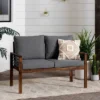 Saybrook Modern Metal And Wood Patio Loveseat - Gray/Dark Brown - Saracina Home 2 Saybrook Modern Metal And Wood Patio Loveseat - Gray/Dark Brown - Saracina Home -Sunnydaze Decor Store GUEST 8ff87f0d 19b8 4025 af14 760342db1bc6