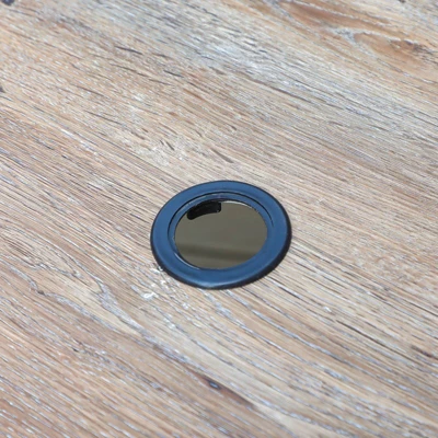 7pc Outdoor Dining Set With Swivel Chairs With Cushions & Faux Wood Table With Umbrella Hole - Captiva Designs 4 7pc Outdoor Dining Set With Swivel Chairs With Cushions & Faux Wood Table With Umbrella Hole - Captiva Designs - Image 2