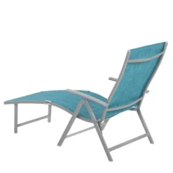 3pc Outdoor Aluminum Folding Adjustable Chaise Lounge Chair And Table Set Blue - Crestlive Products 11 3pc Outdoor Aluminum Folding Adjustable Chaise Lounge Chair And Table Set Blue - Crestlive Products -Sunnydaze Decor Store GUEST 90e34de8 9a21 48ed 9777 af37decda72a