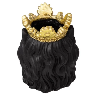 Sagebrook Home Lion With Crown Novelty Planters 5 Sagebrook Home Lion With Crown Novelty Planters - Image 3