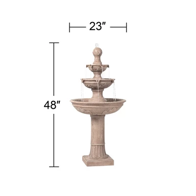 John Timberland Stafford Rustic 3 Tier Cascading Bubbler Outdoor Floor Water Fountain 48" For Yard Garden Patio Home Deck Porch House Exterior Balcony 10 John Timberland Stafford Rustic 3 Tier Cascading Bubbler Outdoor Floor Water Fountain 48" For Yard Garden Patio Home Deck Porch House Exterior Balcony - Image 8