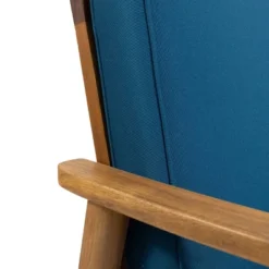 2pc Willowbrook Patio Acacia Wood Loveseat Set With Coffee Table - Teak/Dark Teal - Christopher Knight Home -Sunnydaze Decor Store GUEST 917c06cb fcfd 4a95 bad3 da3028224b4f