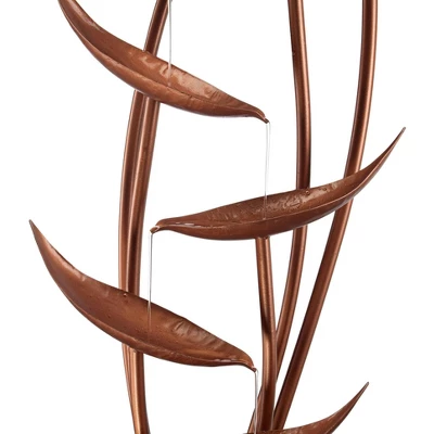John Timberland Tiered Copper Leaves Modern Cascading Tiered Leaves Outdoor Floor Water Fountain 41" For Yard Garden Patio Deck Porch Balcony Roof 4 John Timberland Tiered Copper Leaves Modern Cascading Tiered Leaves Outdoor Floor Water Fountain 41" For Yard Garden Patio Deck Porch Balcony Roof - Image 2