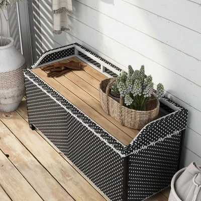 Maksville Outdoor Aluminum Storage Bench - MiBasics 4 Maksville Outdoor Aluminum Storage Bench - MiBasics - Image 2