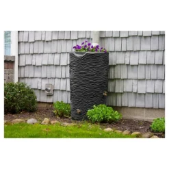 Impressions Palm 65 Gallon Rain Saver - Dark Granite - Good Ideas
