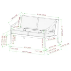 Saracina Home Mid-Century Modern Slatted Acacia Outdoor Bench With Cushions 13 Saracina Home Mid-Century Modern Slatted Acacia Outdoor Bench With Cushions -Sunnydaze Decor Store GUEST 9290c681 722c 470e b230 2ed9df4b8fe2