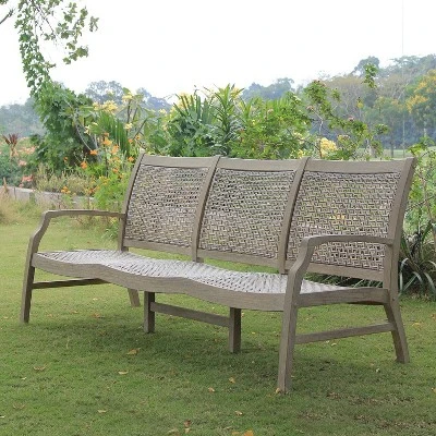 Teak Zuma Patio Sofa Gray - Cambridge Casual 4 Teak Zuma Patio Sofa Gray - Cambridge Casual - Image 2