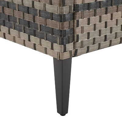 Prescott Outdoor Wicker Ottoman - Taupe/Brown - Crosley 8 Prescott Outdoor Wicker Ottoman - Taupe/Brown - Crosley - Image 6