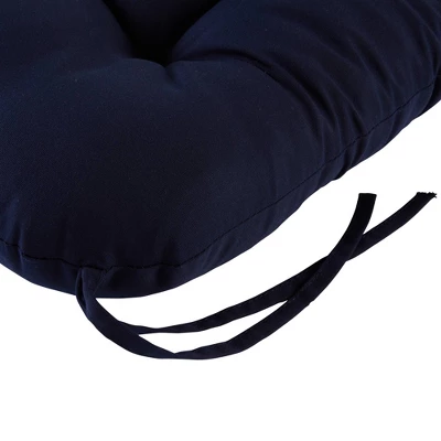 Outdoor Solid Navy Sunbrella Seat Cushion - Kensington Garden 6 Outdoor Solid Navy Sunbrella Seat Cushion - Kensington Garden - Image 4