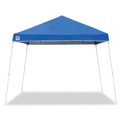 Z-Shade 10 X 10 Foot Horizon Angled Leg Instant Shade Canopy Tent Shelter With Z-Shade 10 Ft Angled Leg Canopy Tent Taffeta Attachment, Blue 3 Z-Shade 10 X 10 Foot Horizon Angled Leg Instant Shade Canopy Tent Shelter With Z-Shade 10 Ft Angled Leg Canopy Tent Taffeta Attachment, Blue
