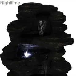 Sunnydaze Decor Sunnydaze 39"H Electric Polystone Rock Falls Waterfall Outdoor Water Fountain With LED Lights -Sunnydaze Decor Store GUEST 96eecbf3 b5ff 4630 8eb2 c8c647f86336